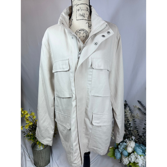 MP Piombo Safari 4 Flap Pocket Jacket Concealed zip size S - Picture 4 of 16